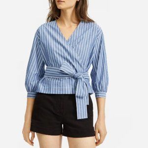 Everlane Poplin Wrap Top